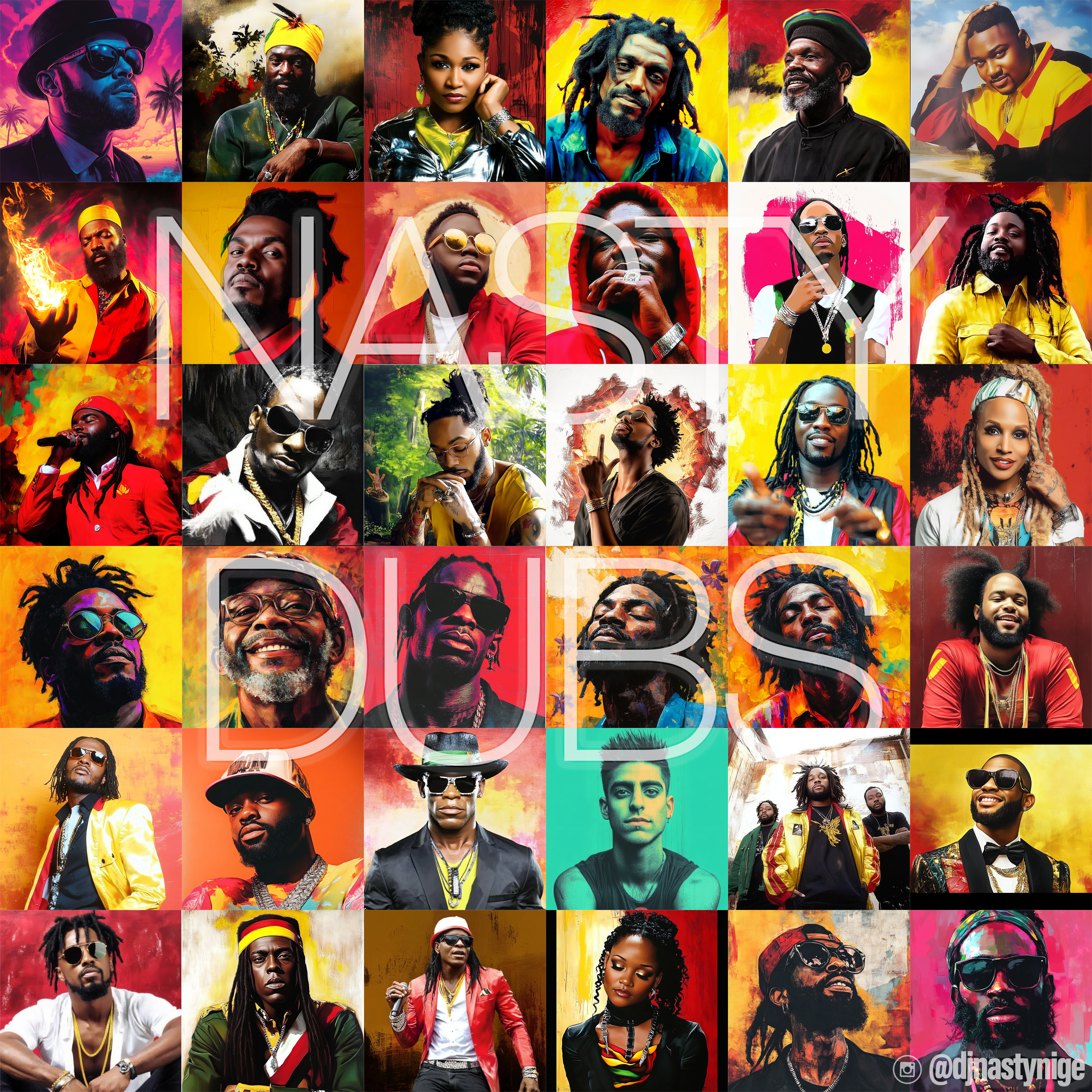 Nasty Dubs — artist collage cover art